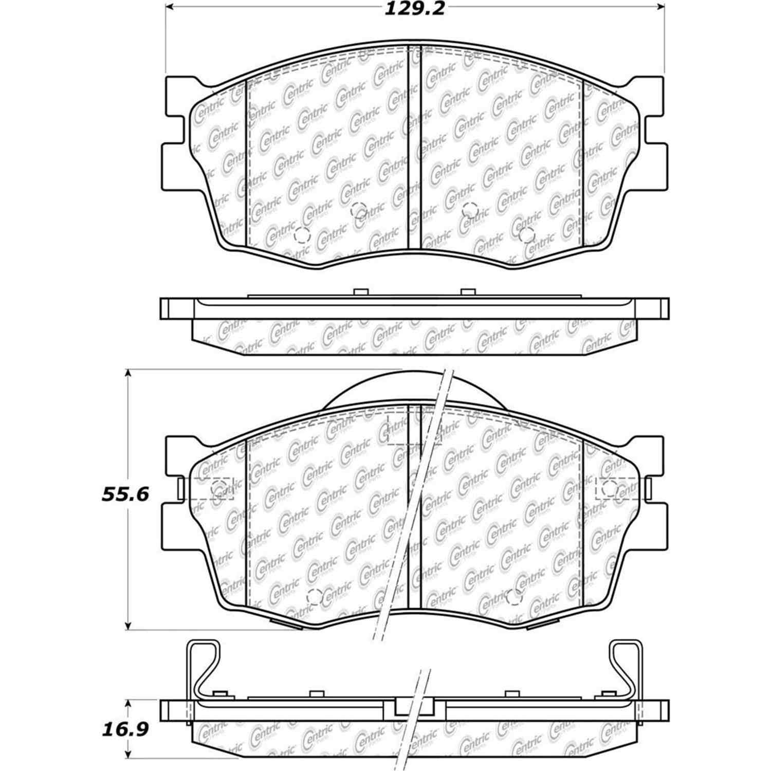 Other View of Front Disc Brake Pad Set CENTRIC 105.11560