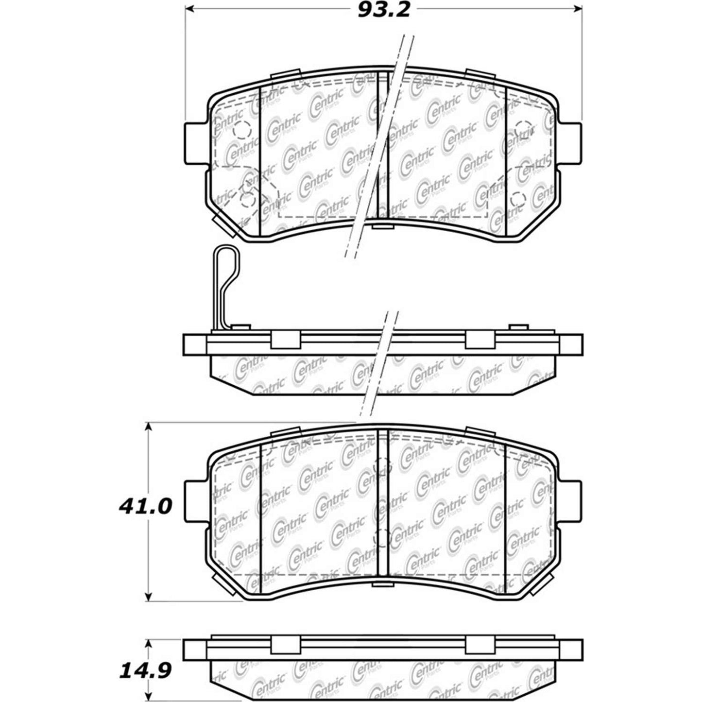 Other View of Rear Disc Brake Pad Set CENTRIC 105.11570