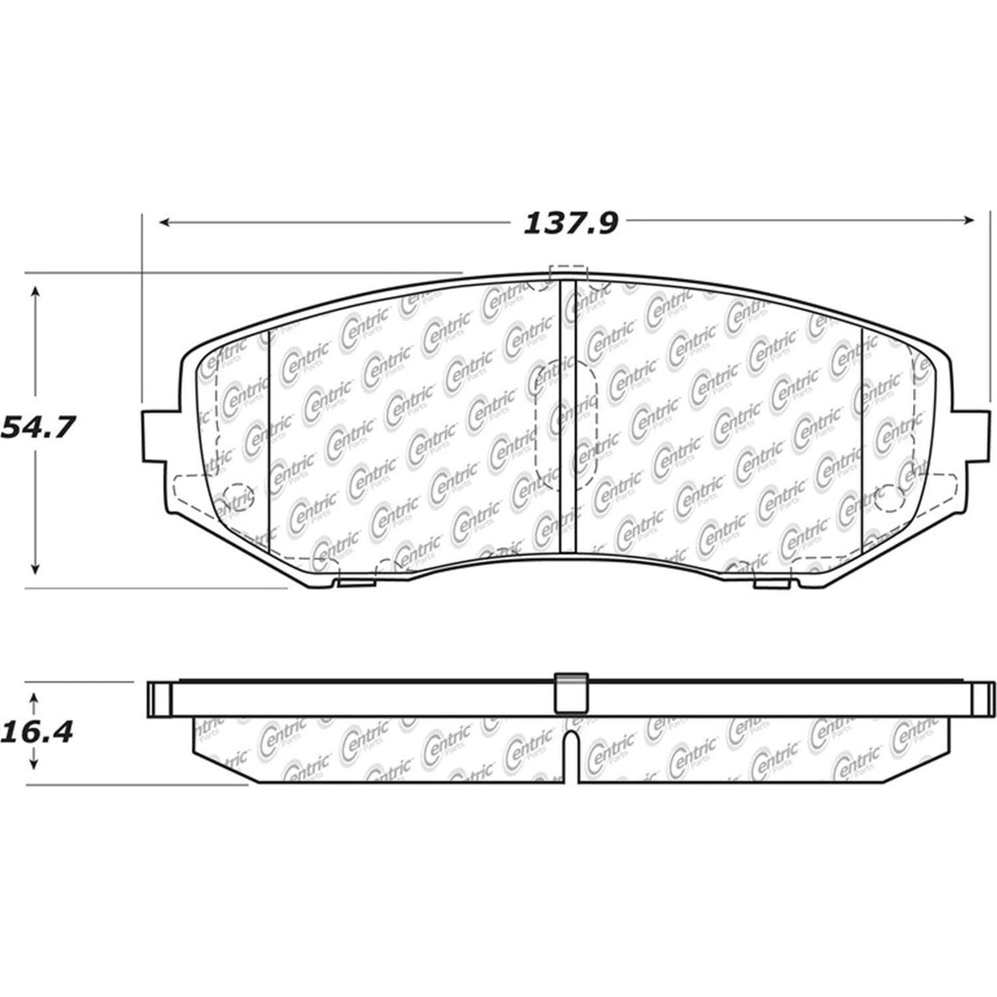 Other View of Front Disc Brake Pad Set CENTRIC 105.11880