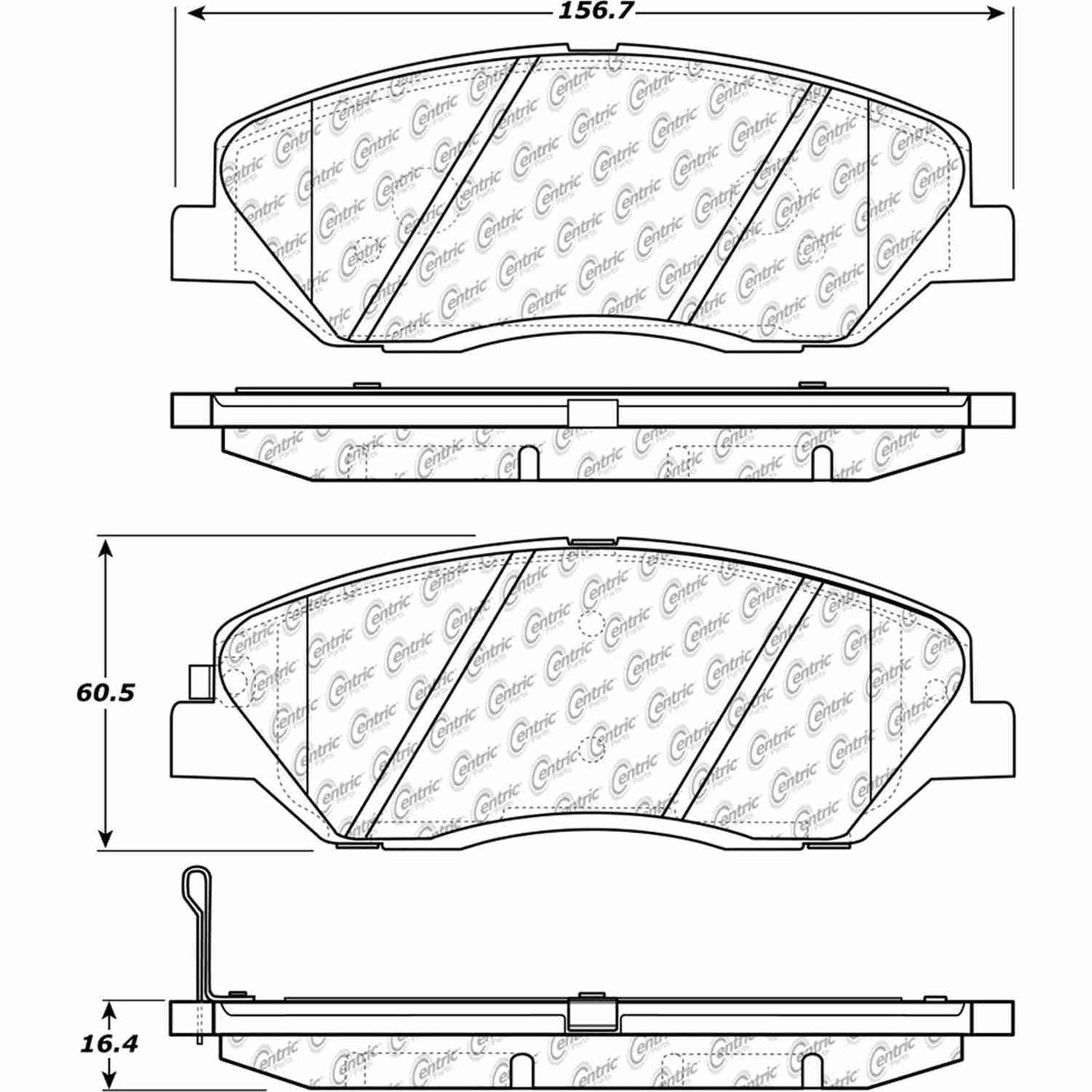 Other View of Front Disc Brake Pad Set CENTRIC 105.12020