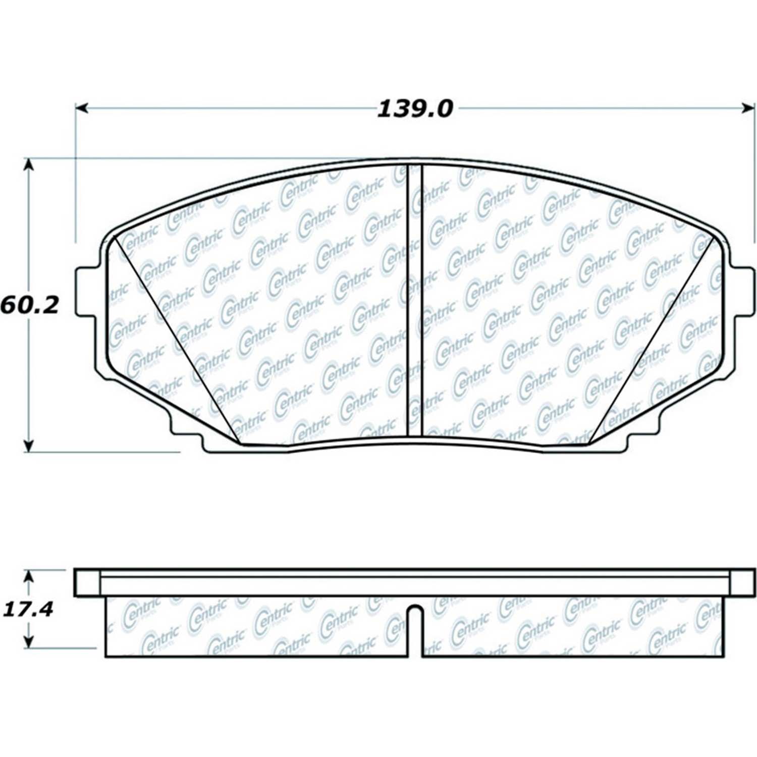 Other View of Front Disc Brake Pad Set CENTRIC 105.12580