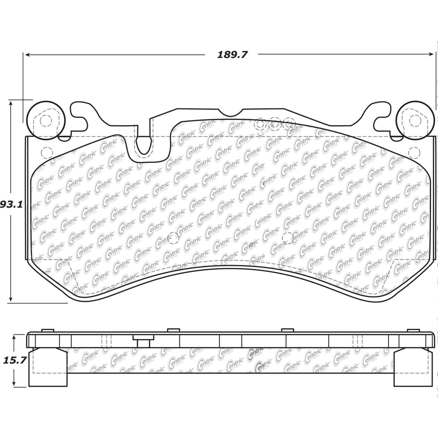 Other View of Front Disc Brake Pad Set CENTRIC 105.12910