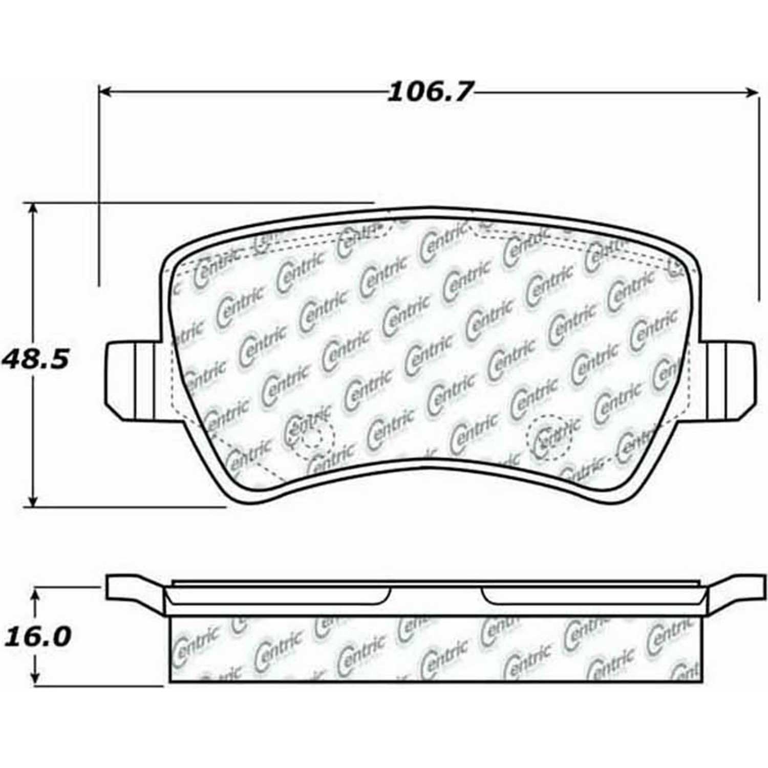 Other View of Rear Disc Brake Pad Set CENTRIC 105.13070