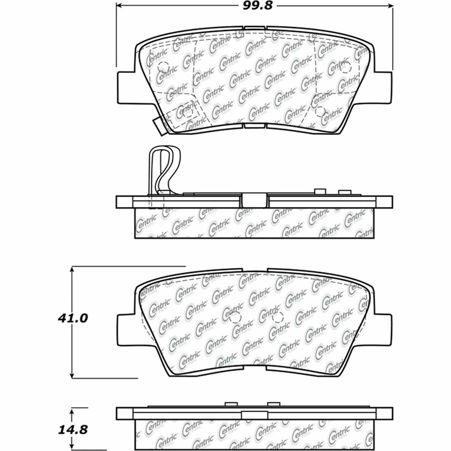 Other View of Rear Disc Brake Pad Set CENTRIC 105.13130