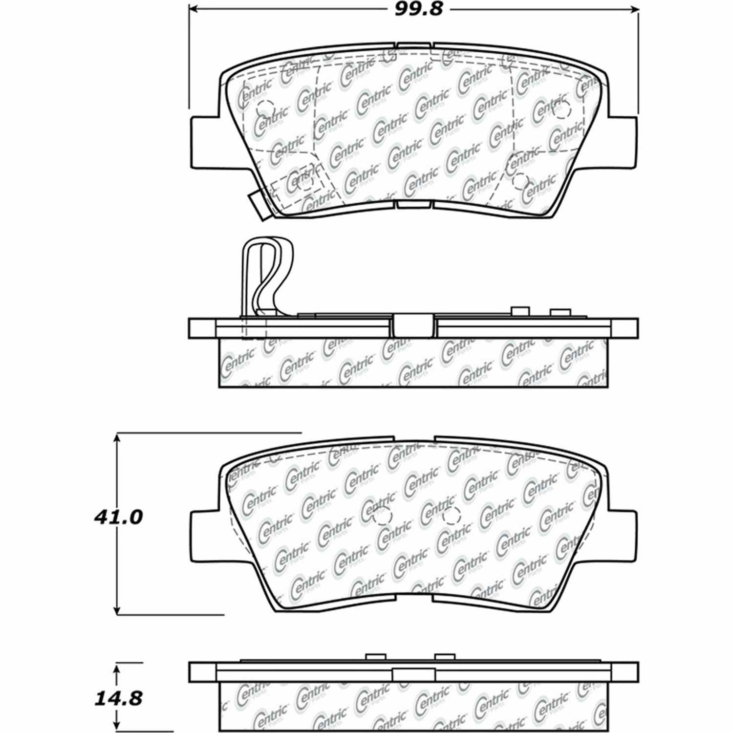 Other View of Rear Disc Brake Pad Set CENTRIC 105.13130