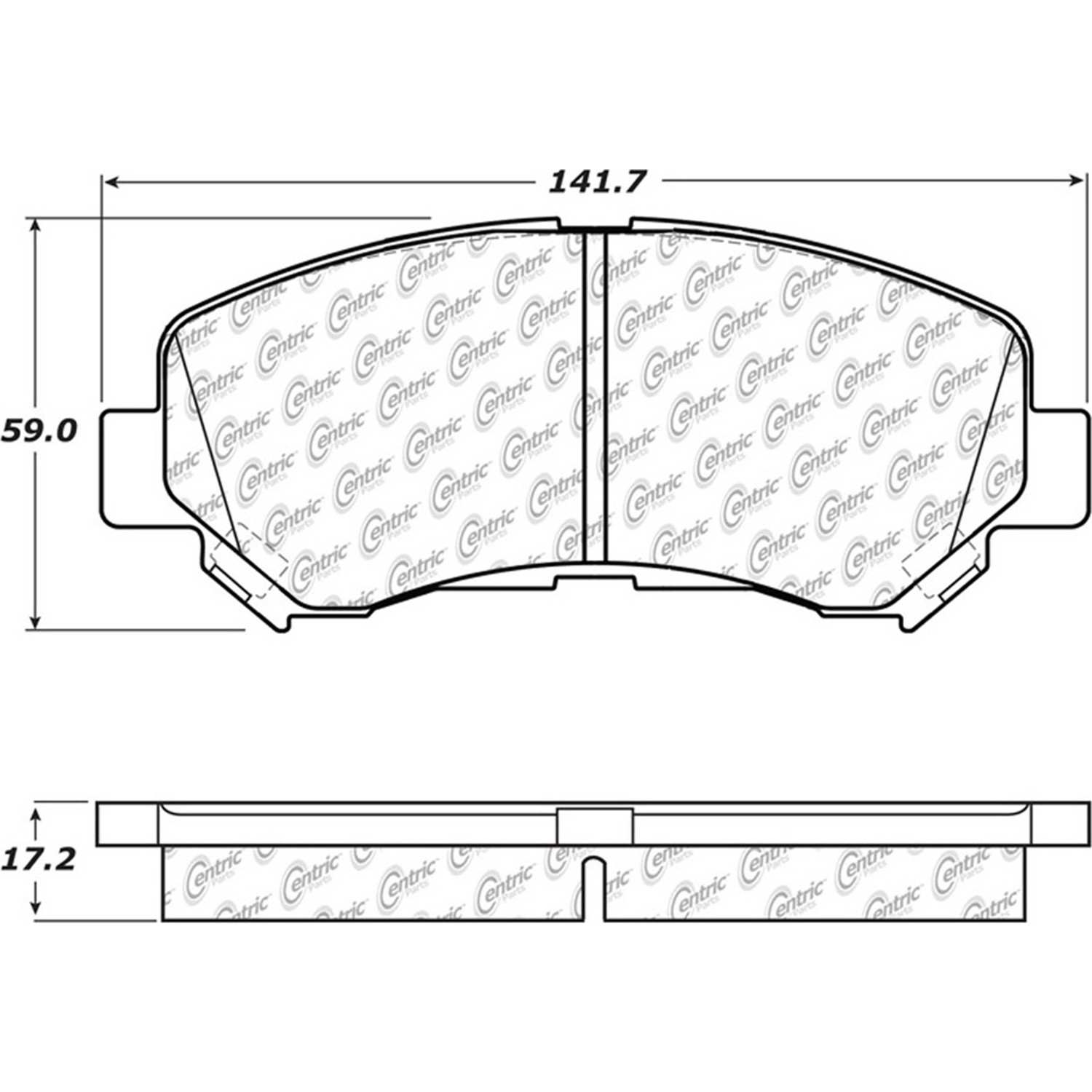 Other View of Front Disc Brake Pad Set CENTRIC 105.13380