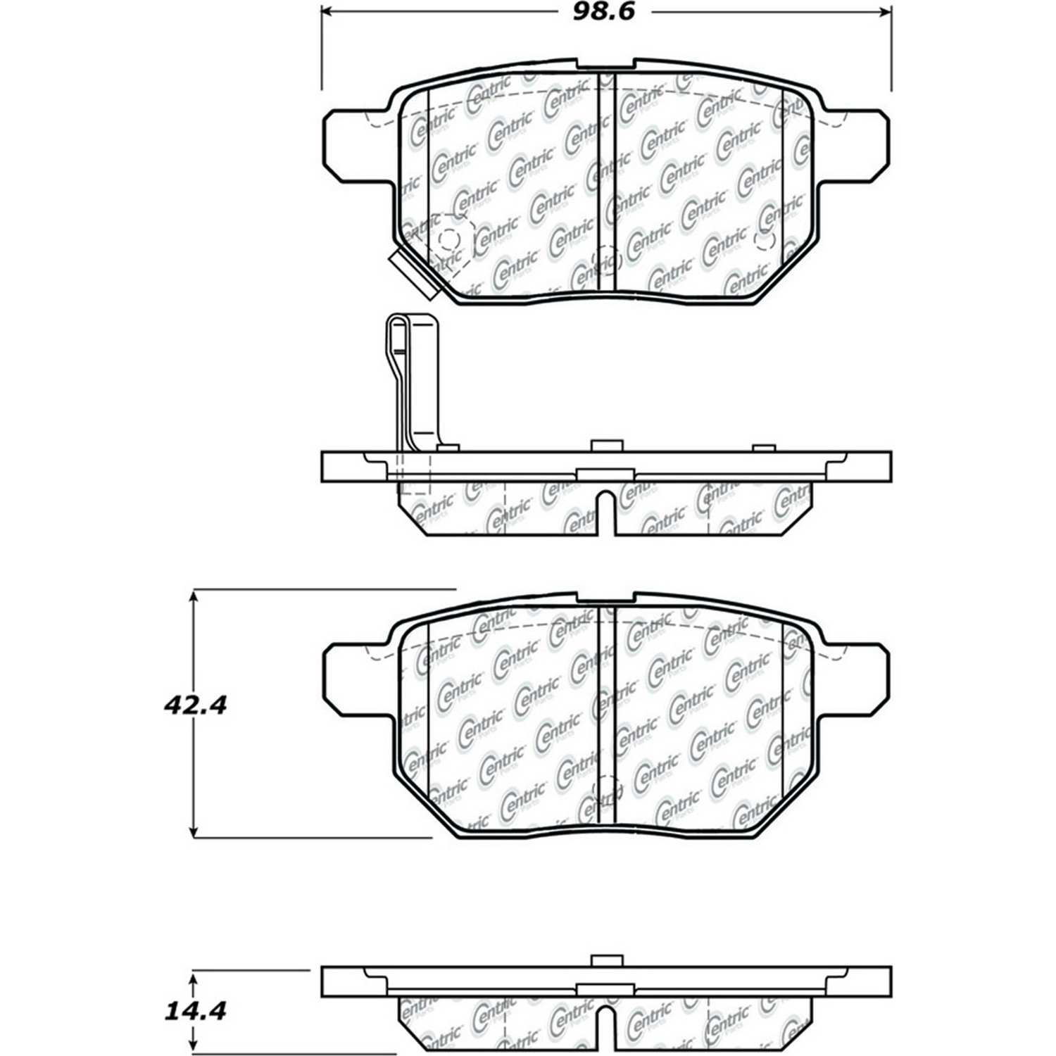 Other View of Rear Disc Brake Pad Set CENTRIC 105.13540