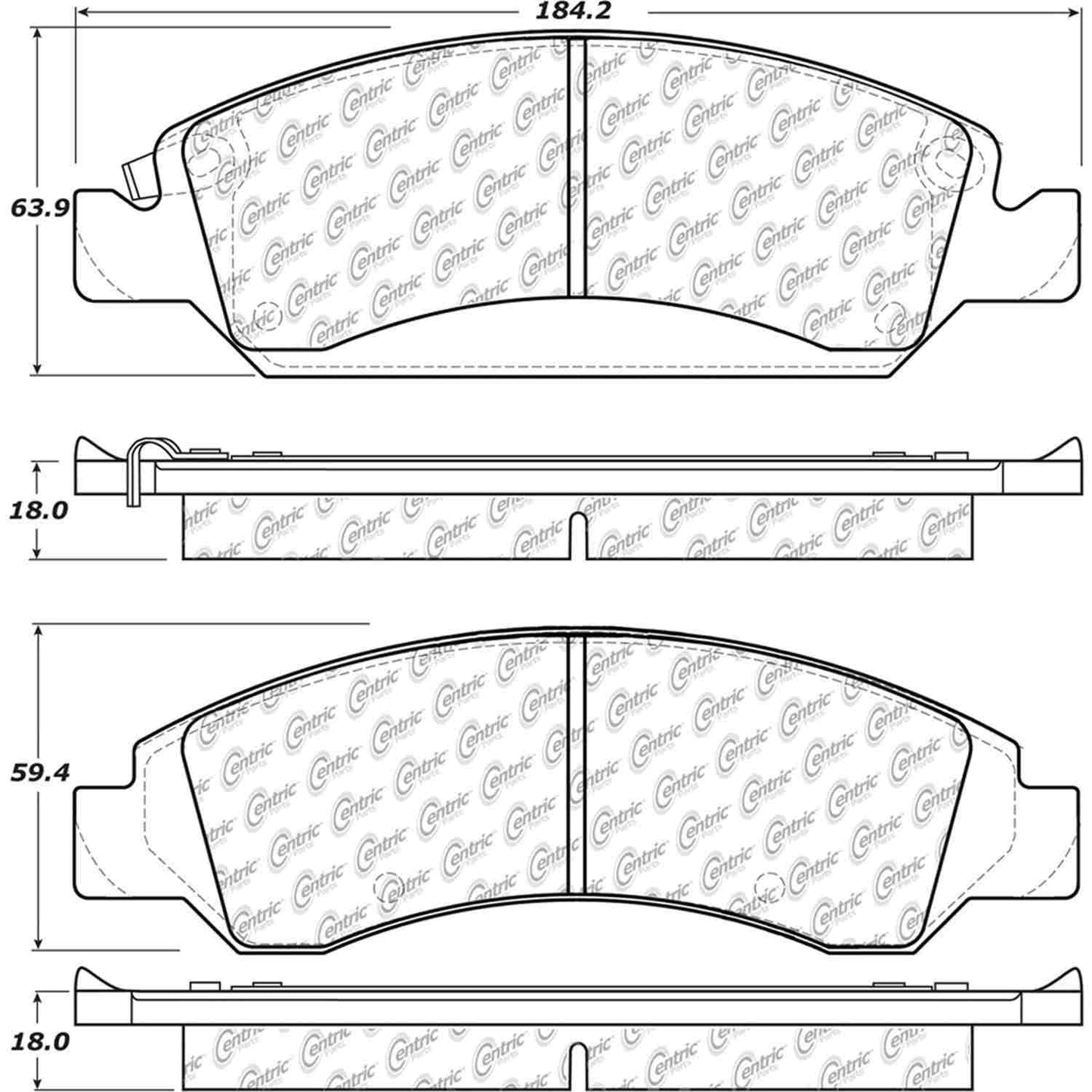 Other View of Front Disc Brake Pad Set CENTRIC 105.13630