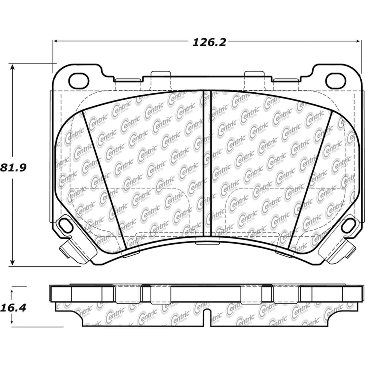 Other View of Front Disc Brake Pad Set CENTRIC 105.13960