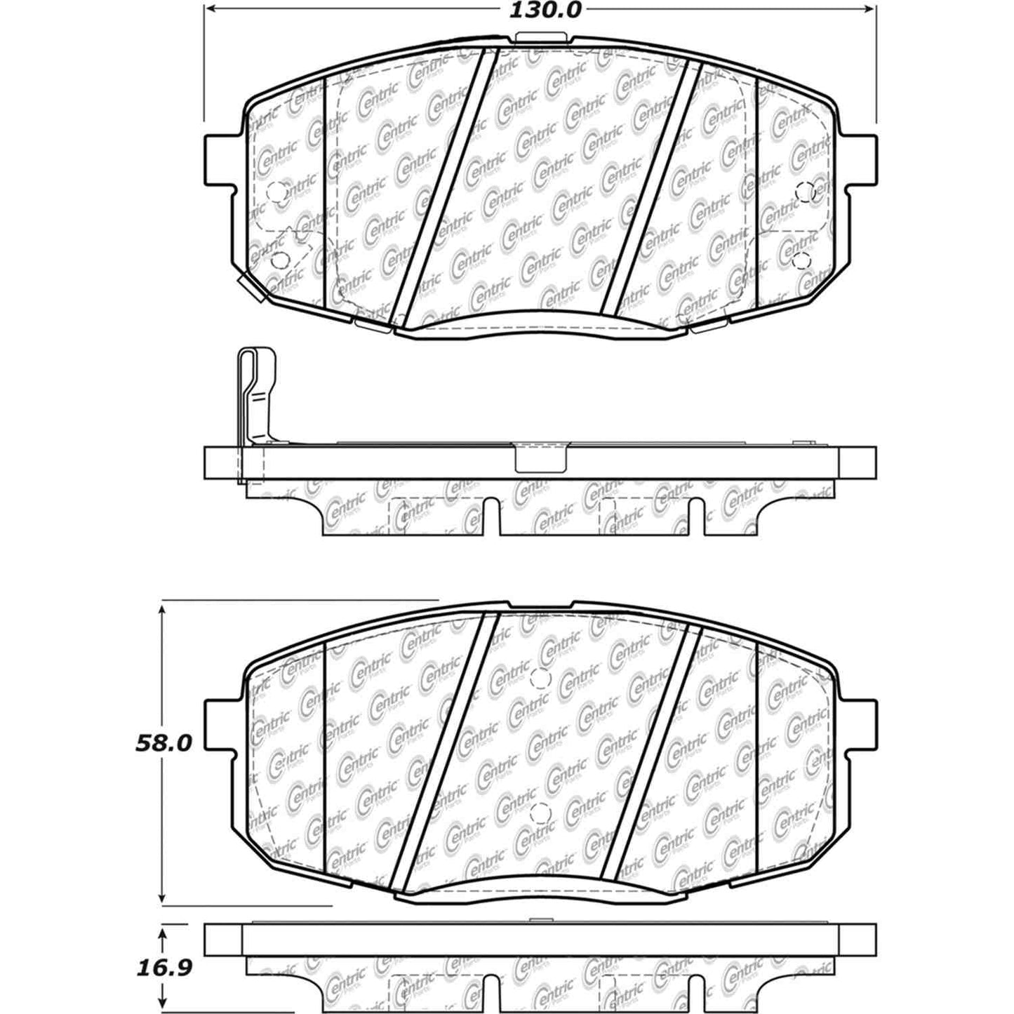 Other View of Front Disc Brake Pad Set CENTRIC 105.13970