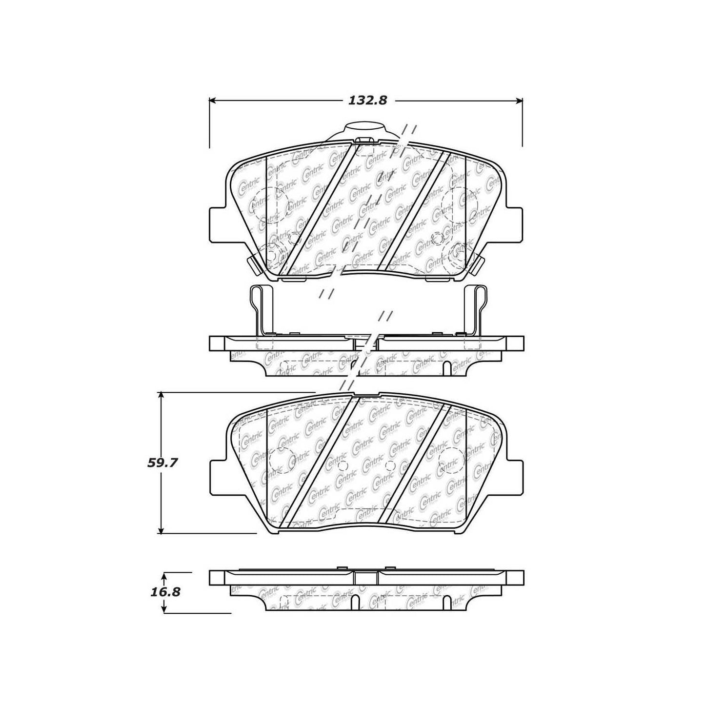 Other View of Front Disc Brake Pad Set CENTRIC 105.14320