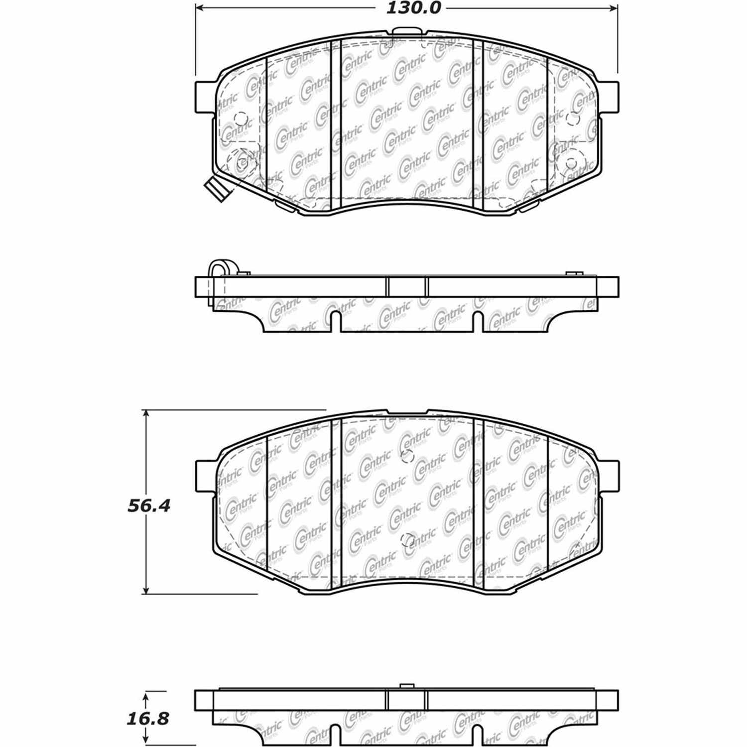 Other View of Front Disc Brake Pad Set CENTRIC 105.14470