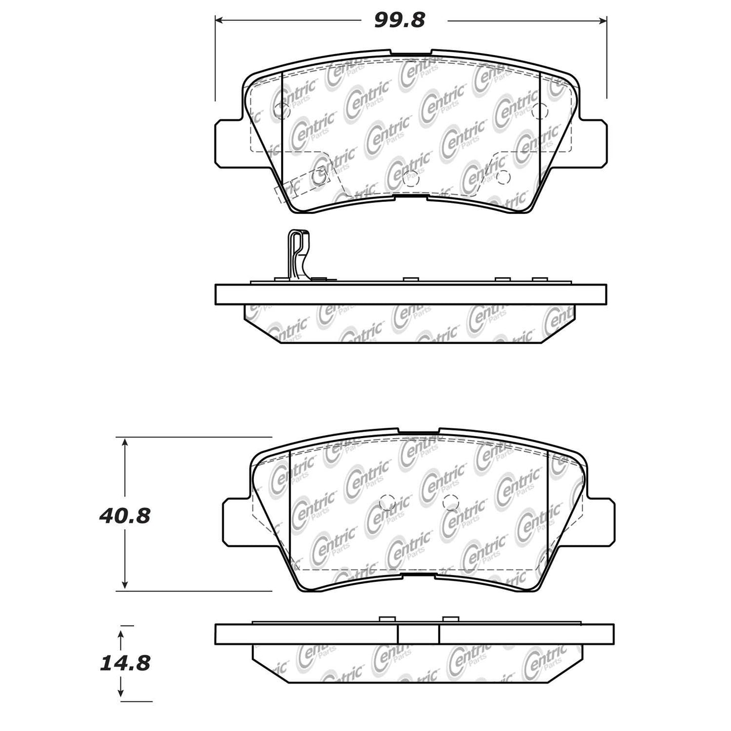 Other View of Rear Disc Brake Pad Set CENTRIC 105.15440