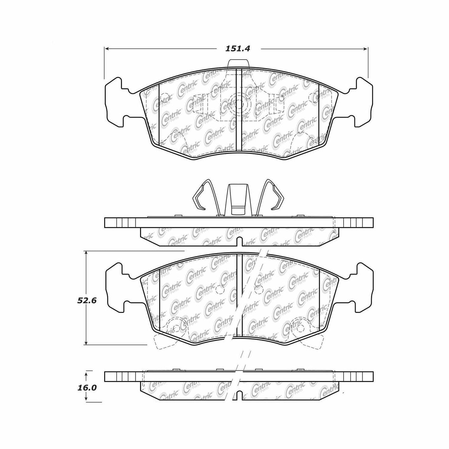 Other View of Front Disc Brake Pad Set CENTRIC 105.15680