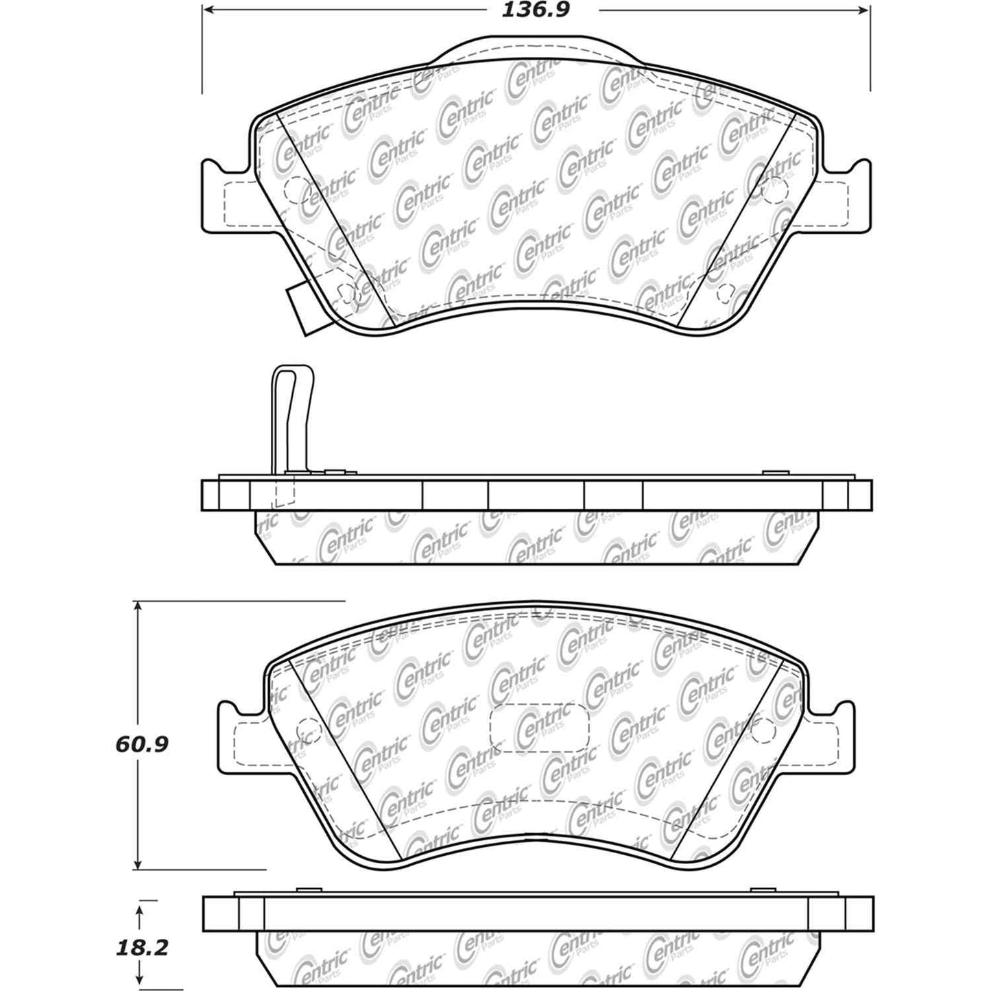 Other View of Front Disc Brake Pad Set CENTRIC 105.15710