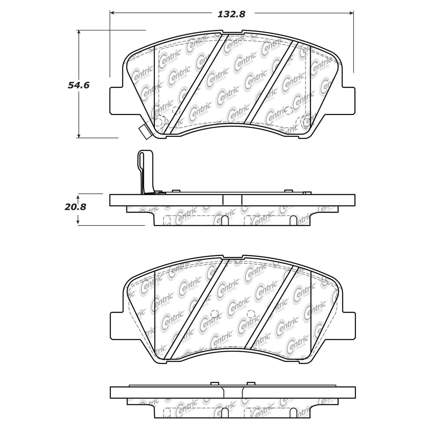 Other View of Front Disc Brake Pad Set CENTRIC 105.15930