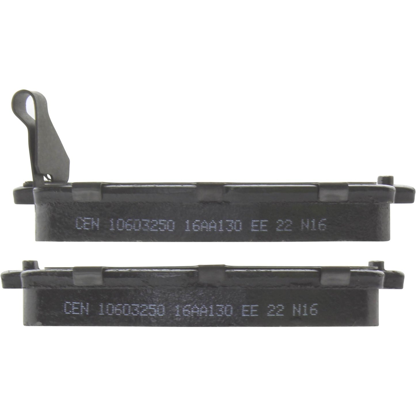 Side View of Rear Disc Brake Pad Set CENTRIC 106.03250