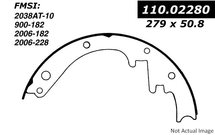 Rear Drum Brake Shoe CENTRIC 111.02280 For Ford Chevrolet Pontiac GMC Oldsmobile Jeep Mercury