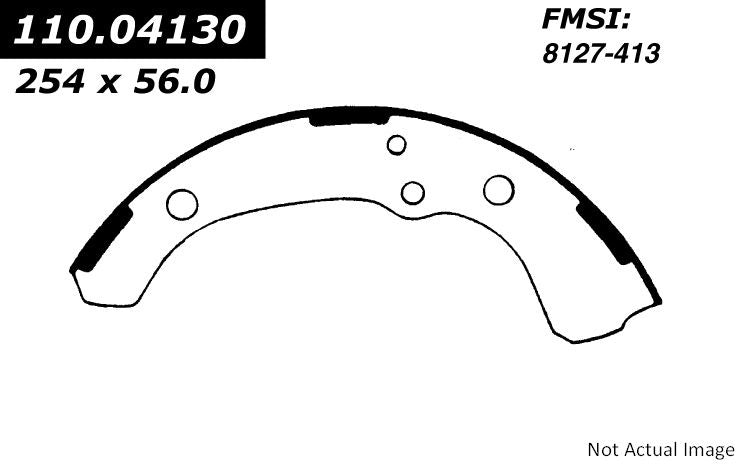 Front View of Front Drum Brake Shoe CENTRIC 111.04130