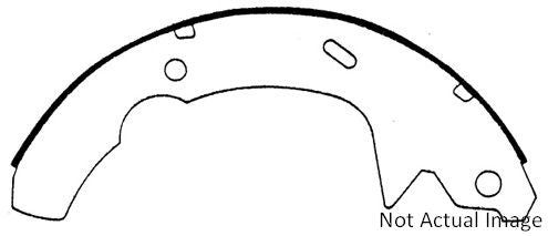 Front View of Rear Drum Brake Shoe CENTRIC 111.05990