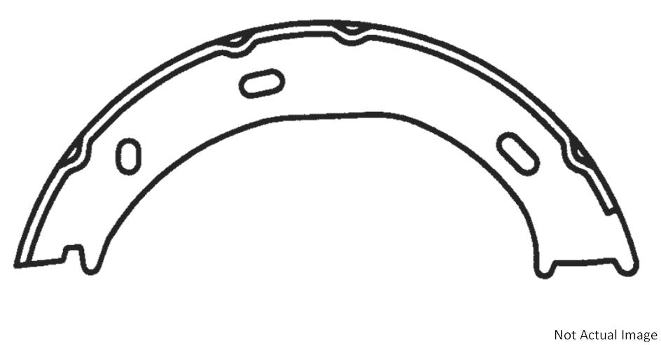 Front View of Rear Parking Brake Shoe CENTRIC 111.08660