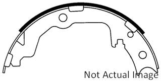 Front View of Rear Parking Brake Shoe CENTRIC 111.08861