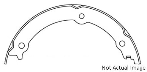 Front View of Rear Parking Brake Shoe CENTRIC 111.09080