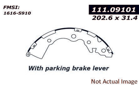 Front View of Rear Drum Brake Shoe CENTRIC 111.09101