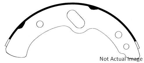 Front View of Front Drum Brake Shoe CENTRIC 112.06720