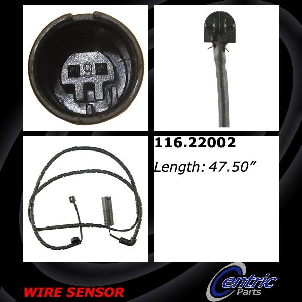 Front View of Rear Disc Brake Pad Wear Sensor CENTRIC 116.22002