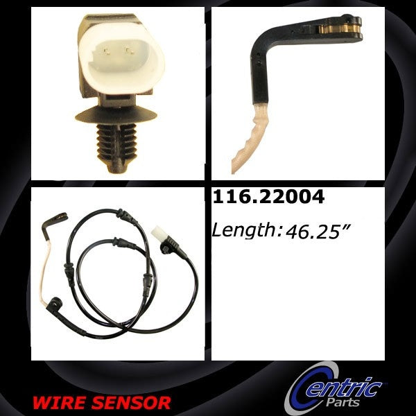 Front View of Rear Disc Brake Pad Wear Sensor CENTRIC 116.22004