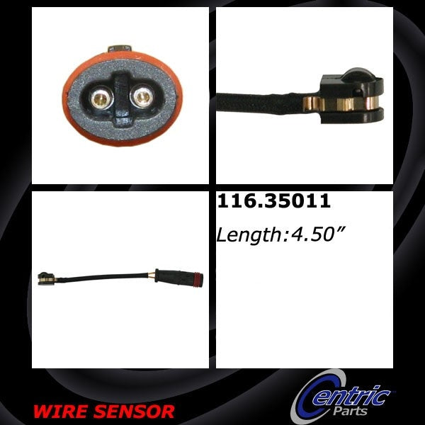 Front View of Front Disc Brake Pad Wear Sensor CENTRIC 116.35011