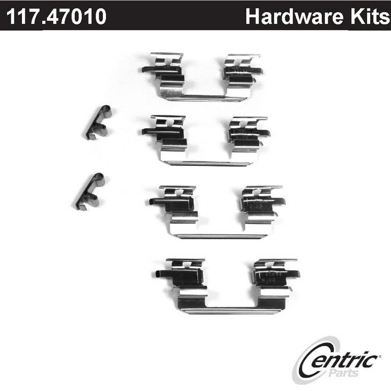 Front View of Front Disc Brake Hardware Kit CENTRIC 117.47010