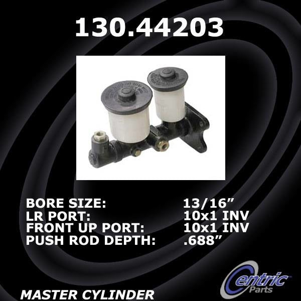 Front View of Brake Master Cylinder CENTRIC 130.44203