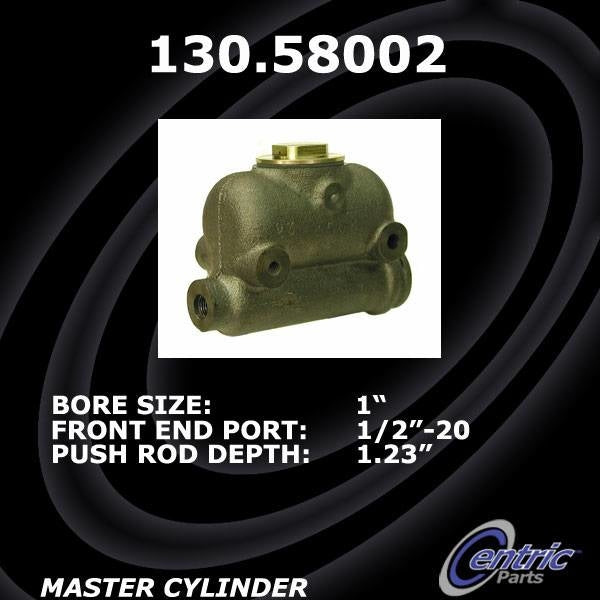 Front View of Brake Master Cylinder CENTRIC 130.58002