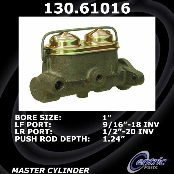 Front View of Brake Master Cylinder CENTRIC 130.61016