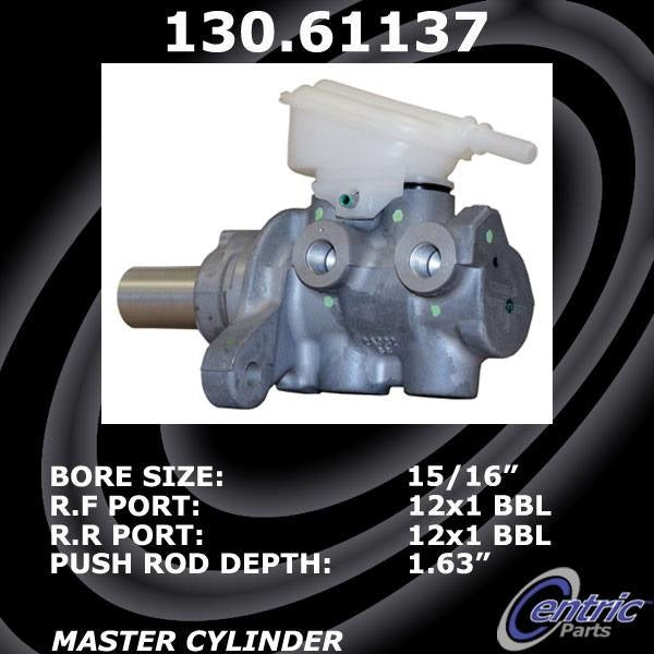 Front View of Brake Master Cylinder CENTRIC 130.61137