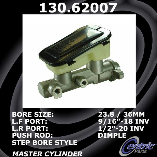 Front View of Brake Master Cylinder CENTRIC 130.62007