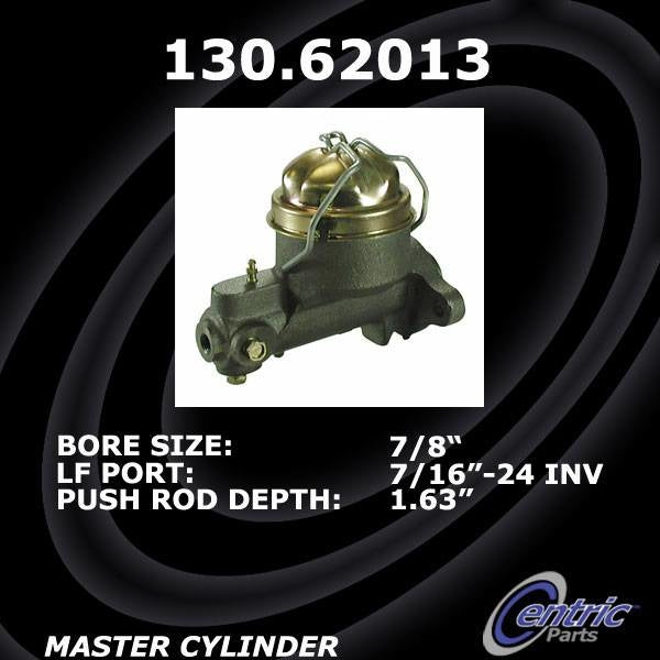 Front View of Brake Master Cylinder CENTRIC 130.62013