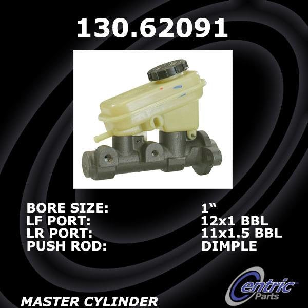 Front View of Brake Master Cylinder CENTRIC 130.62091