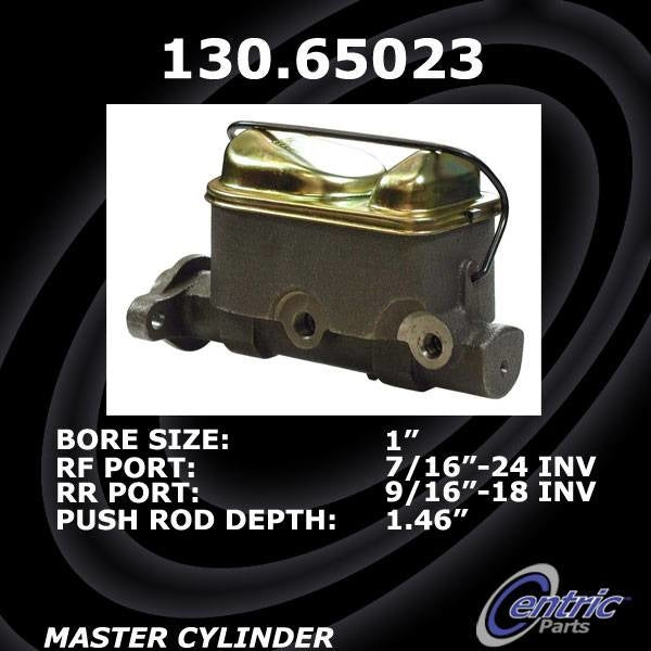 Front View of Brake Master Cylinder CENTRIC 130.65023