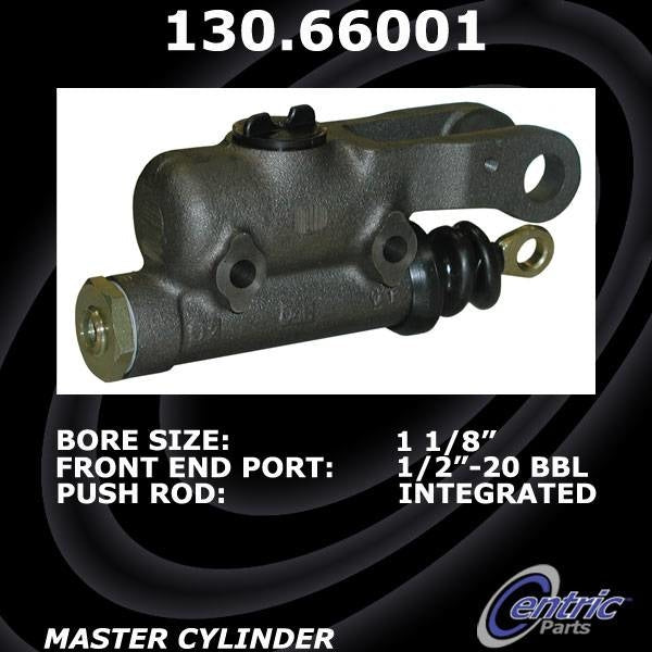 Front View of Brake Master Cylinder CENTRIC 130.66001