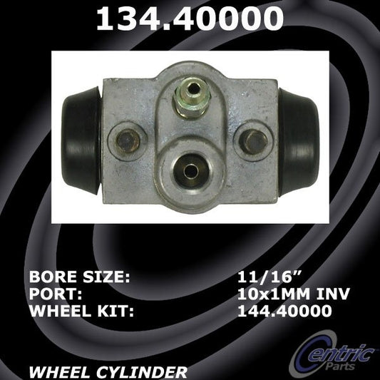 Angle View of Rear Drum Brake Wheel Cylinder CENTRIC 134.40000