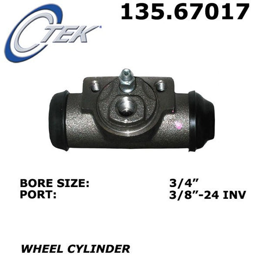 Angle View of Rear Drum Brake Wheel Cylinder CENTRIC 135.67017