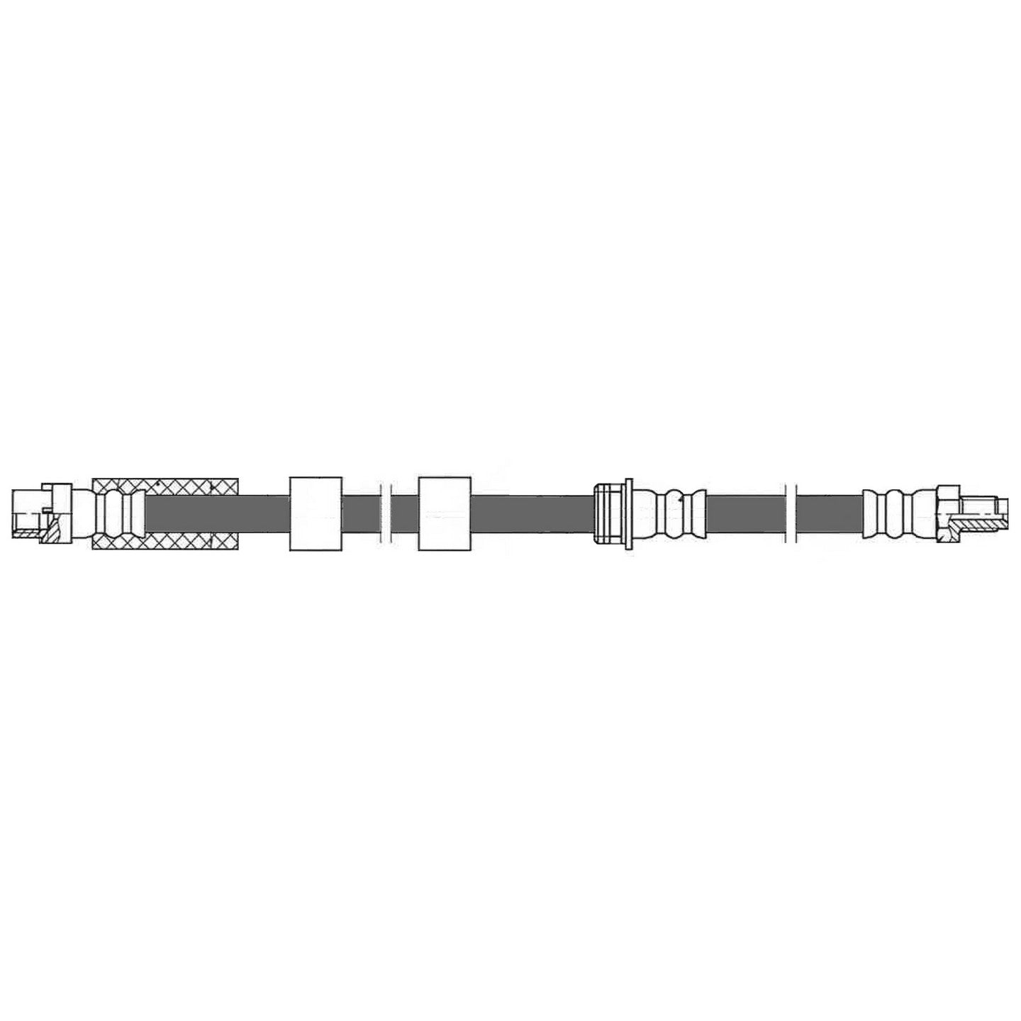 Left View of Front Brake Hydraulic Hose CENTRIC 150.34026