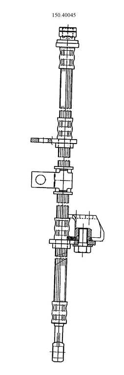 Front View of Front Left Brake Hydraulic Hose CENTRIC 150.40045