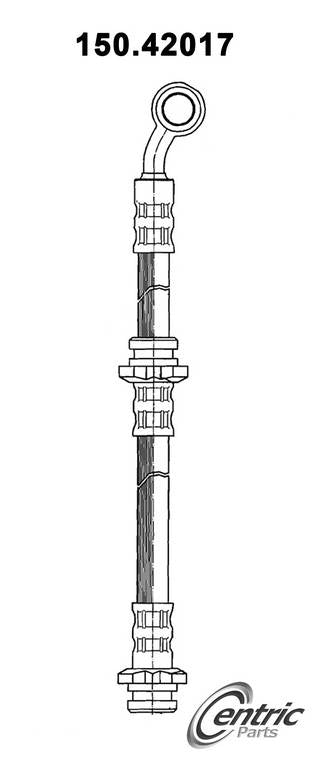 Front View of Front Brake Hydraulic Hose CENTRIC 150.42017