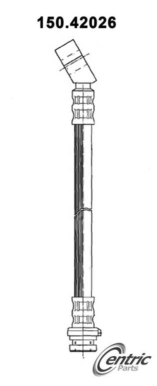 Front View of Front Left Brake Hydraulic Hose CENTRIC 150.42026