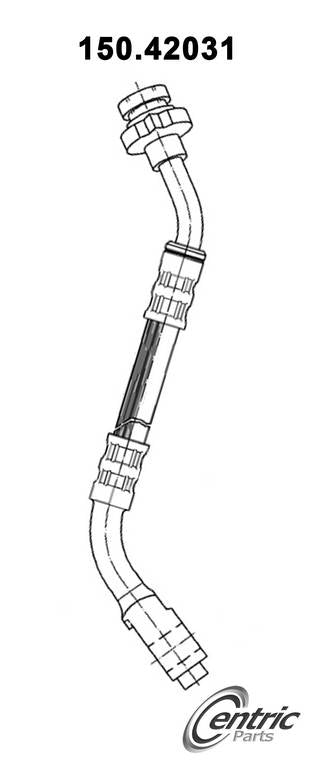 Front View of Front Right Brake Hydraulic Hose CENTRIC 150.42031