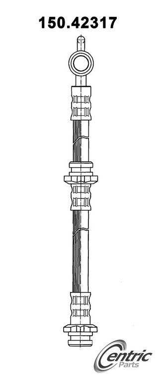 Front View of Rear Brake Hydraulic Hose CENTRIC 150.42317